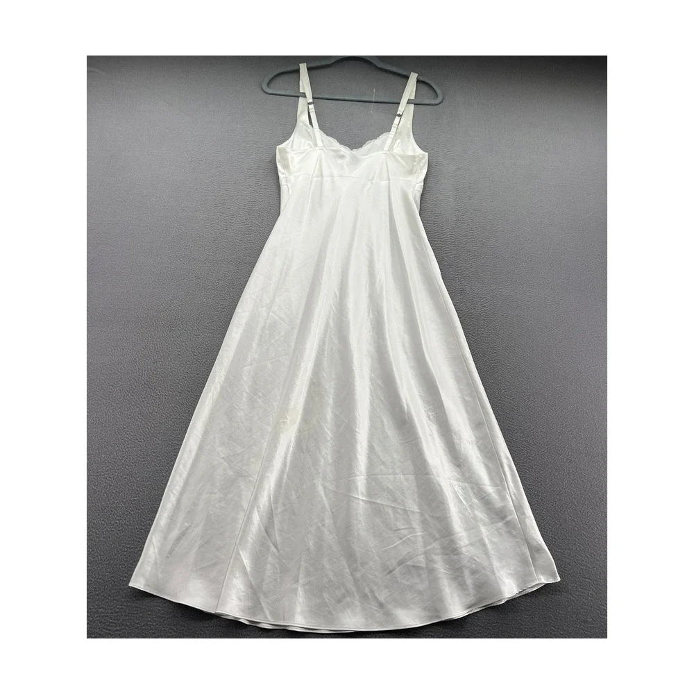 Jones New York Babydoll Nitie Women's S Ivory White Satin Lace Adjustable Strap - Picture 5 of 10